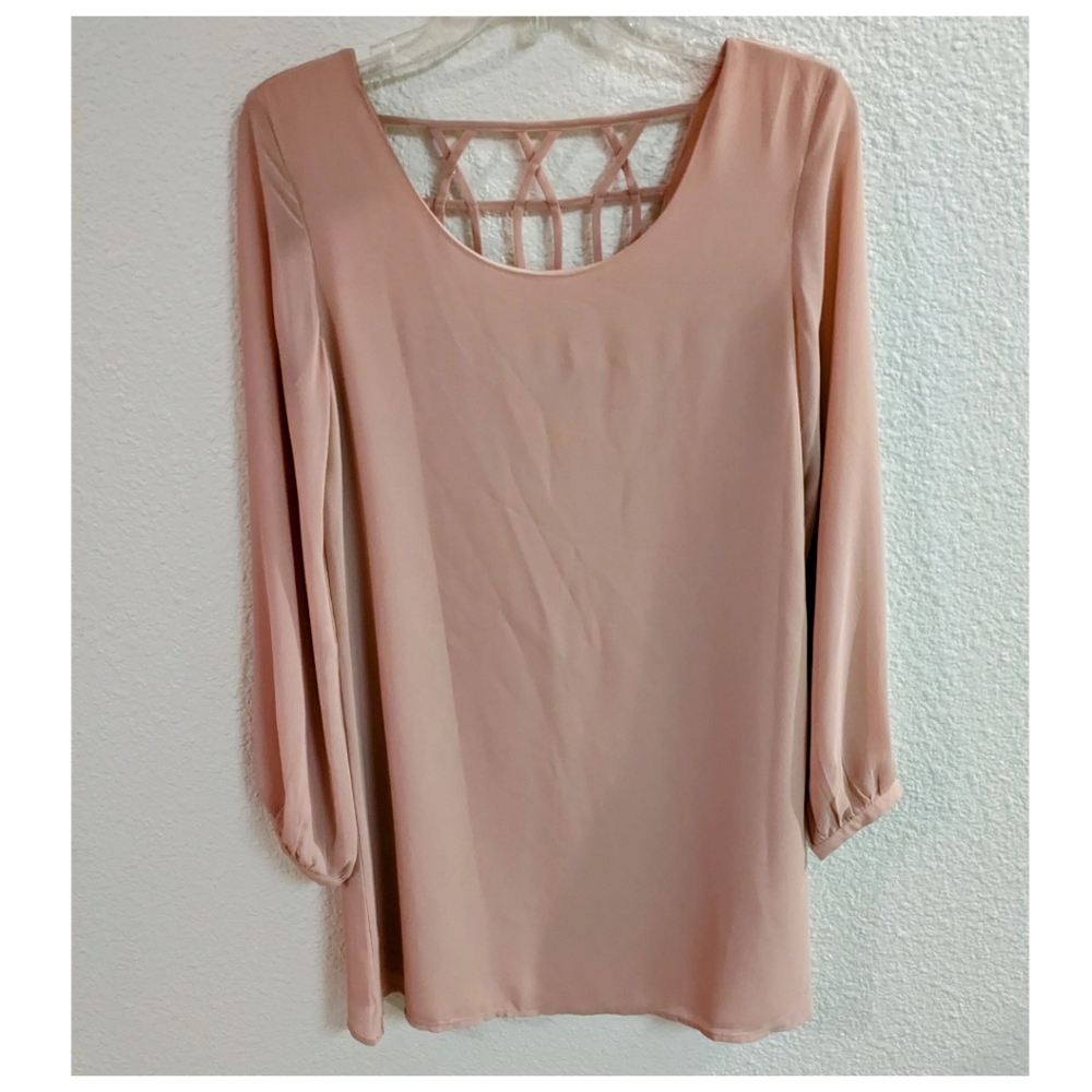 Naked Zebra Blush Pink Sheath Dress Long Sleeves Sz. S - Picture 4 of 9